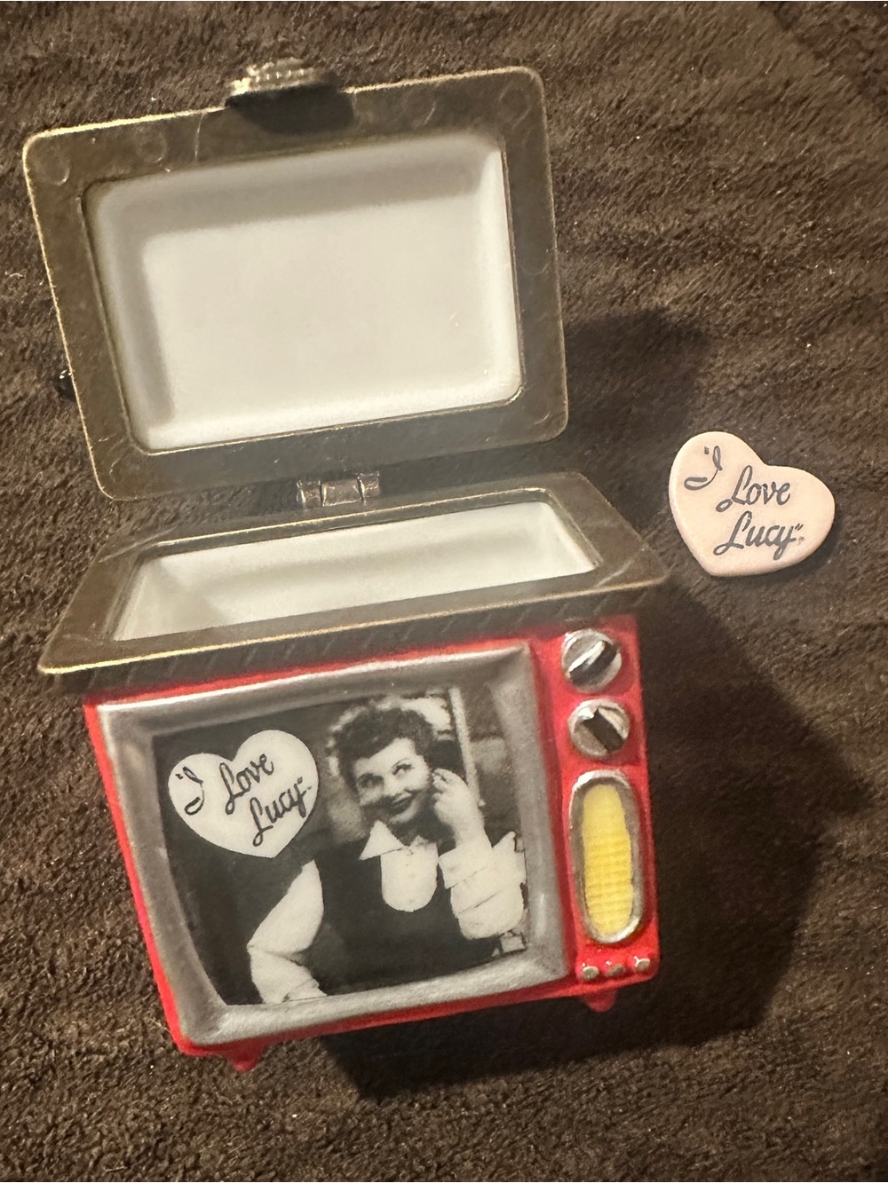 I Love Lucy Red Television Trinket Box - Retro Home Art